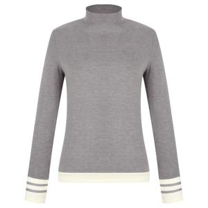 [양말드림]여성 배색 반목 긴팔 이너 티셔츠 121D4TI353_GY