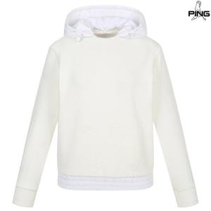 [양말드림]여성 기모 후드 패턴 긴팔 티셔츠 121D4TR382_WH