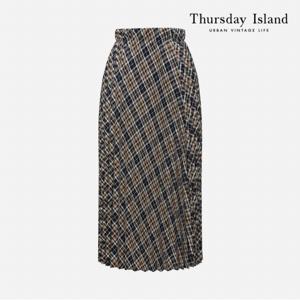 [정상가-219000원][Thursday Island] 아코디언 주름 스커트(T226MSK140W)