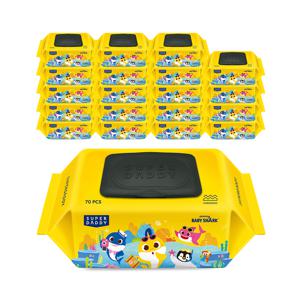 아기상어 옐로우 70g 물티슈 70매 20팩