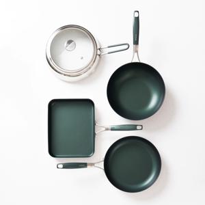 디엣지 2025신구성 통3중 티타늄 코팅 논스틱 프라이팬세트(프라이팬 26cm, 궁중팬 26cm, 사각팬 28cm, 돔뚜껑 세트)