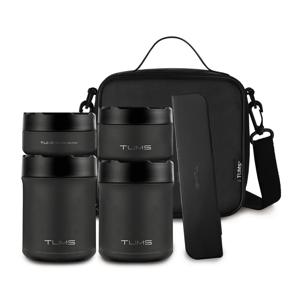 블랙스톤 보온도시락 4P+수저 세트 500+400+350+250ml