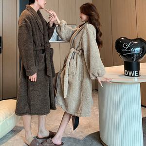 커플 수면잠옷 로브 가운 겨울잠옷 커플잠옷  여성잠옷 극세사잠옷 홈웨어 파자마 커플파자마 라운지웨어 신혼부부 로브가운