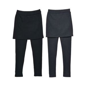 [하프클럽]  여성 겨울 두꺼운 융기모 치마레깅스 기모치마바지