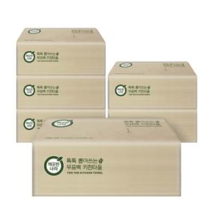 톡톡 뽑아쓰는 무표백 키친타올 100매 6입