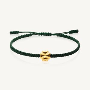 볼륨 크로버 매듭 팔찌 24K 순금