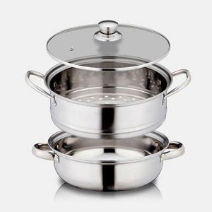 인덕션겸용 28cm 대형 2단스텐 찜솥 찜냄비 곰솥 찜기 인덕션냄비 2단찜솥 대게찜솥 스텐찜솥