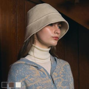 울캐시미어버킷햇벙거지모자