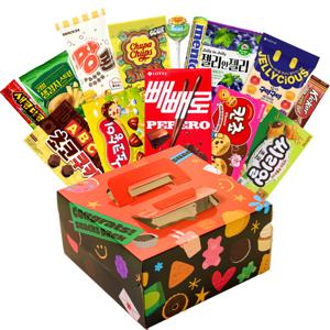 스낵24 화이트데이 발렌타인데이 축하해 케이크 상자 과자선물세트 14P