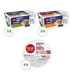 햇반 라이스플랜 렌틸콩현미20+파로통곡물12+통곡물6