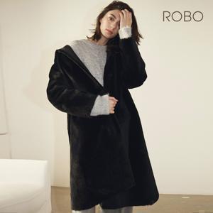 로보 25F/W 리버시블 싱글 롱 후드무스탕