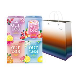 아워티 4p 베스트 4종 SET오렌지,레몬,베리썸,납작복숭아+쇼핑백