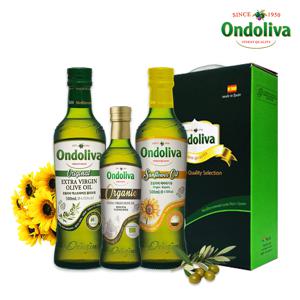 [온돌리바] 유기농 엑스트라버진 올리브유 250ml 1P, 해바라기유 500ml 1P, 엑스트라버진 올리브유 500ml 1p 선물세트