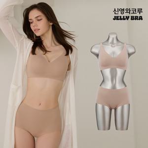 [1SET] 신영와코루 젤리브라 브라팬티 끈후크형 다크스킨 1세트
