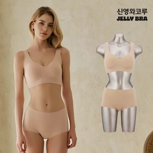 [1SET] 신영와코루 젤리브라 브라팬티 런닝형 라이트스킨 1세트