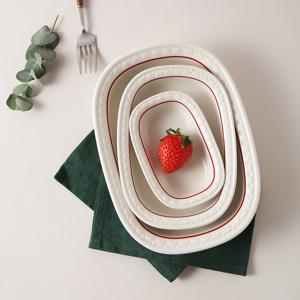 쉐난고 카디날 빈티지 레드 라인 둥근 직사각볼 S 13.8cm