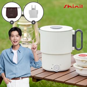 접이식 전기포트 여행용 휴대용 스테인레스 캠핑