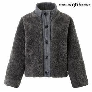 정상가:209,000원 ㅣ 양털 골지 니트 배색 데일리 자켓 (NP4JK003L0)