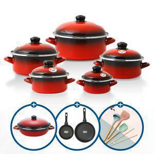 [선택2)일반형]ELO IH 빨강법랑냄비 풀세트