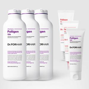 폴리젠 실크 샴푸 500mlx3 + 두피케어 3종