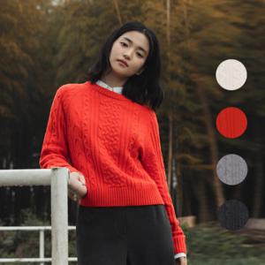 여성 울블랜드 피셔맨조직 니트 PHF4ER2480