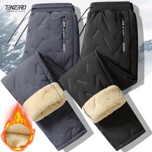 겨울 남성 융털안감 방한 패딩바지 조거형/일자핏 솜바지 스키 등산 캠핑
