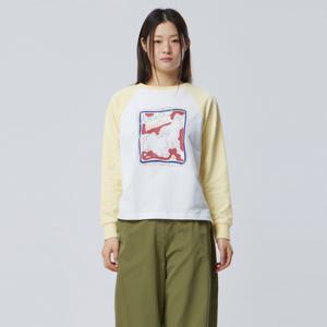 [본사] 래글런 래빗 프린팅 티셔츠_BATS95611YE