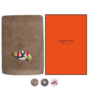 [송월타올] 고운자수 1매케이스 기념수건 답례품