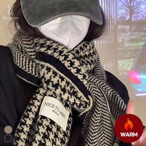 벨라도나 겨울 여성 프리미엄 체크 니트 머플러 패션 목도리 선물용