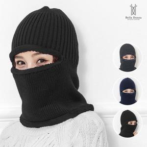 벨라도나 겨울 여성 융털 투인원 바라클라바 비니 융털모자 넥워머 방한마스크