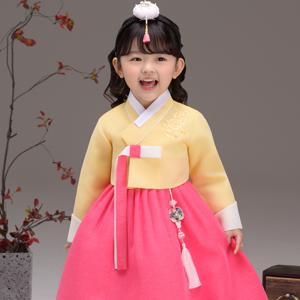 [더예한복] QT813-고운화사 여아 아동한복