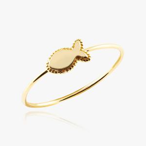 엘렌쥬얼리 14K 로이 물고기 미스 링 금 실 반지