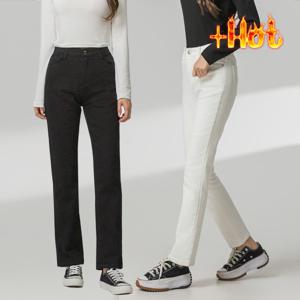면 기모 일자핏 밴딩 스판 팬츠 2컬러