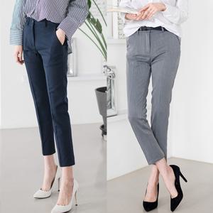 지기핏 옆밴딩 일자 슬랙스 2컬러