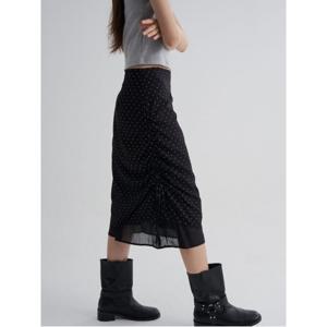 도트 패턴 스커트 - 블랙 (125727MQ15)