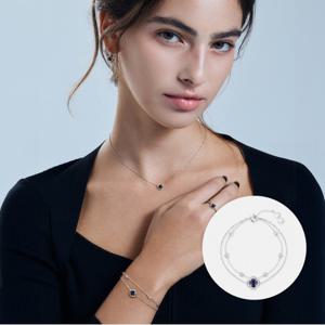 라 로사 스털링 실버 화이트 팔찌 A253SB2462WPF