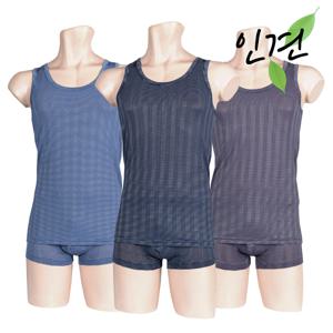 COOL 인견 남성 런닝+드로즈팬티 속옷세트 6매