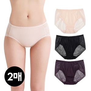 국산 여성 오가닉메쉬 노라인 햄팬티 통기성좋은 망사팬티 2매세트