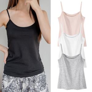 국산 면스판 여성 캡내장 캡나시 끈 이너티 4컬러 택1