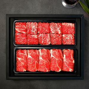 1+등급 한우 갈비혼합2호 1.8kg/불갈비1kg,등심800g