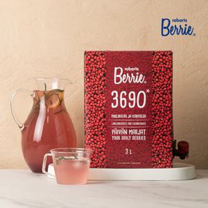 로버츠베리에 링곤베리&크랜베리 과채주스 3L 디스펜서