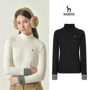 [인기] 헤지스여성 약기모 하이넥 긴팔티 평상겸용 이너 골프티셔츠 HWTS5D711