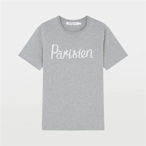 파리지엥 로고 남녀공용 반팔 티셔츠 AM00101KJ0008 GRM