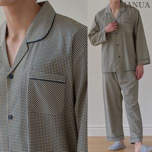 마누아 남자잠옷세트 레이온 9부 파자마 부드러운 홈웨어 선물 국산