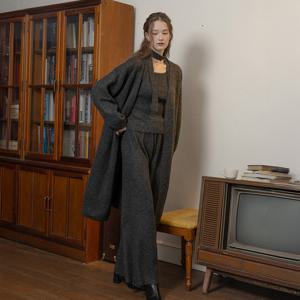 PM_Knit vest and pants set_CHARCOAL