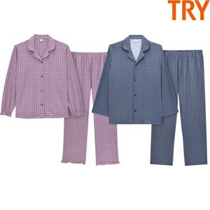 남여 커플 겨울잠옷 긴팔 9부 체크 피치기모 잠옷 상하 세트 엄마 아빠 선물