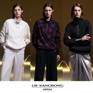 아노락 반집업 풀오버 블라우스