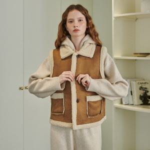 FAUX 스웨이드 무스탕 베스트 VLVZY2741