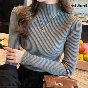 정상가:29,000원 ㅣ 하이 폴라넥 슬림핏 비스코스 긴팔 니트 (WIBDNT027)