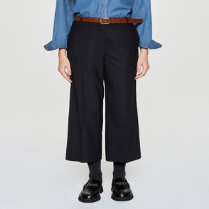 헤지스 여성 [[25FW]] HSPA5D813CG [SUMMER WOOL] 울 블렌드 크롭 세미와이드 슬랙스 차콜그레이